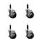 Service Caster 3.5'' Soft Rubber Swivel 1'' Expanding Stem Caster Set with Brake, 4PK SCC-EX20S3514-SRS-TLB-1-4 - alternate 1